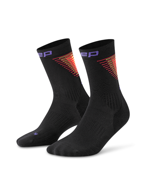Șosete compresie CEP Run Edition Halo Mid Cut - negru/roșu | alergare