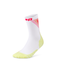 Șosete compresie CEP Run Edition Halo Mid Cut W - alb/lime | alergare