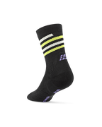Șosete compresie CEP Run Edition Spiral Mid Cut - negru/lime/mov | alergare