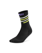 Șosete compresie CEP Run Edition Spiral Mid Cut - negru/lime/mov | alergare