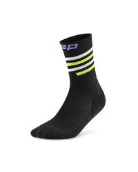 Șosete compresie CEP Run Edition Spiral Mid Cut - negru/lime/mov | alergare