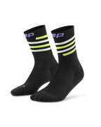 Șosete compresie CEP Run Edition Spiral Mid Cut W - negru/lime/mov | alergare