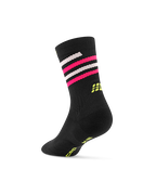 Șosete compresie CEP Run Edition Spiral Mid Cut W - negru/roz/lime | alergare