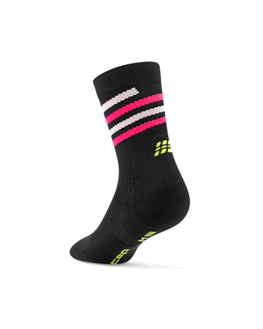 Șosete compresie CEP Run Edition Spiral Mid Cut - negru/roz/lime | alergare