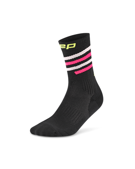 Șosete compresie CEP Run Edition Spiral Mid Cut - negru/roz/lime | alergare