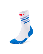Șosete compresie CEP Run Edition Spiral Mid Cut - alb/albastru/roz | alergare