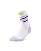 Șosete compresie CEP Run Edition Spiral Mid Cut - alb/lila/lime | alergare