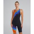 Jammer înot bărbați TYR Shockwave High Waist - lime/bleumarin | tehnologie Kinetic Tape