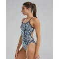 TYR - costum inot femei Ombre stripe aqua controlfit - albastru navy roz mov