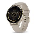 Garmin - vivomove Trend - Ramă Peach Gold din oţel inoxidabil - carcasă Ivory - curea din silicon