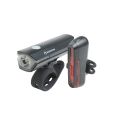 Bikefun - set lumini bicicleta (far + stop) Bikefun Jet, incarcare USBi, 1 Led - negru
