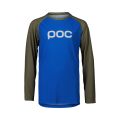 Tricou ciclism copii POC Essential MTB Tee - Sapphire Purple / Hydrogen White