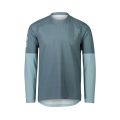 Tricou ciclism MTB POC MTB Pure LS Jersey - Granite Grey/Zink Orange