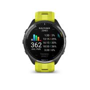 Garmin Forerunner 965 ceas multisport GPS AMOLED - gri titan DLC curea galbenă