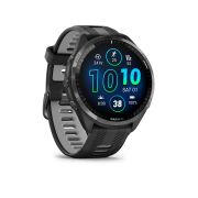 Garmin Forerunner 965 ceas multisport GPS AMOLED - gri titan DLC curea neagră