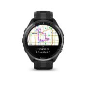 Garmin Forerunner 965 ceas multisport GPS AMOLED - gri titan DLC curea neagră