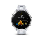 Garmin Forerunner 965 ceas multisport GPS AMOLED - argintiu titan curea albă