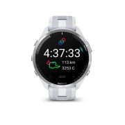Garmin Forerunner 965 ceas multisport GPS AMOLED - argintiu titan curea albă
