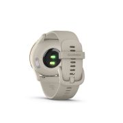 Garmin vivomove Trend - Ramă Cream Gold din oţel inoxidabil - carcasă French Grey - curea din silicon