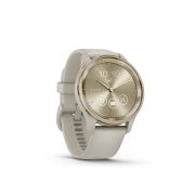 Garmin vivomove Trend - Ramă Cream Gold din oţel inoxidabil - carcasă French Grey - curea din silicon