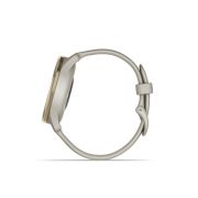 Garmin vivomove Trend - Ramă Cream Gold din oţel inoxidabil - carcasă French Grey - curea din silicon