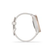 Garmin - vivomove Trend - Ramă Peach Gold din oţel inoxidabil - carcasă Ivory - curea din silicon