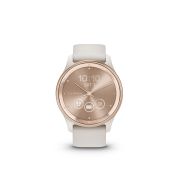 Garmin - vivomove Trend - Ramă Peach Gold din oţel inoxidabil - carcasă Ivory - curea din silicon