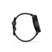 Garmin - vivomove Trend - Ramă Neagra din oţel inoxidabil - carcasa neagra - bratara silicon neagra