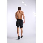 2XU - pantaloni scurti de alergare cu compresie pentru barbati - Aero 2-in-1 5" Shorts - negru reflectorizant