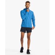 2XU - jacheta impermeabila cu elemente reflectorizante - Light Speed Waterproof Jacket - albastra starling