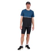 2XU - tricou tehnic pentru barbati Motion Color Block Tee - albastru Aquamarine negru