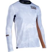 Northwave - bluza ciclism pentru barbati maneca lunga bomb jersey - alb portocaliu auriu