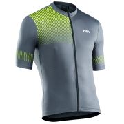 Northwave - tricou ciclism pentru barbati maneca scurta origin jersey - gri galben fluo