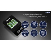 Varta - incarcator acumulatori LCD Smart Charger+ cu baterii incluse 4 x AA 2100 mAh
