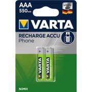 Varta - set acumulatori AAA Recharge Accu Phone 550 mAh - 2 buc
