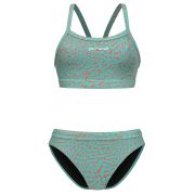 Orca - costum inot doua piese pentru femei tip bikini - albastru portocaliu Diploria