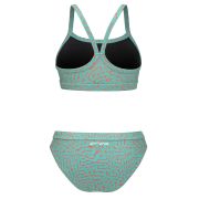 Orca - costum inot doua piese pentru femei tip bikini - albastru portocaliu Diploria