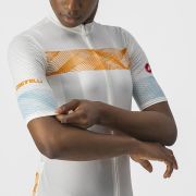 Castelli  - Tricou ciclism femei maneca scurta Fenice - Alb Portocaliu