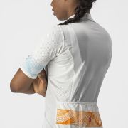 Castelli  - Tricou ciclism femei maneca scurta Fenice - Alb Portocaliu
