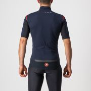 Castelli - Jacheta ciclism maneca scurta pentru barbati Gabba RoS - albastru inchis savile portocaliu