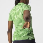Castelli - tricou ciclism pentru femei, maneca scurta Unlimited Sentiero jersey - verde vernil alb