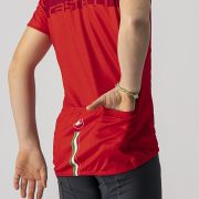 Tricou cu maneca scurta Castelli Neo Prologo, pentru copii, Rosu/Visiniu, 4A