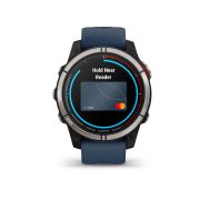 Garmin - quatix 7 Sapphire AMOLED Titanium - ceas inteligent premium cu GPS cu functii avansate pentru sport si navigatie