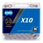 Kmc - Lant Bicicleta X10, 10 viteze, 114 zale - argintiu