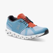 On Cloud 5 Push - pantofi sport pentru barbati - albastru Niagara Chambray alb portocaliu