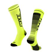 Sosete Force F Compress, galben fluo/negru XXS-XS (33-35)
