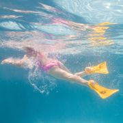 Finis - labe inot pentru copii Fish Tail - galben