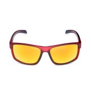 Spiuk - ochelari soare casual Bakio, lentile polarizate portocaliu oglinda - rama rosie