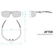 Spiuk - ochelari soare sport Jifter, 3 lentile de schimb transparent, portocaliu si albastru oglinda - rama alba
