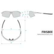 Spiuk - ochelari soare sport pentru copii Frisbee, lentile portocaliu oglinda - rama neagra